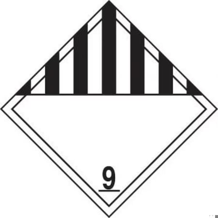 Accuform DOT PLACARD HAZARD CLASS 9  MPL901VP100 MPL901VP100